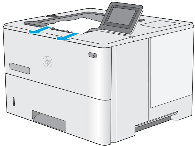 HP COLOR LASERJET MANAGED FLOW MFP E67560Z - Élimination des bourrages papier dans le bac de sortie - 1