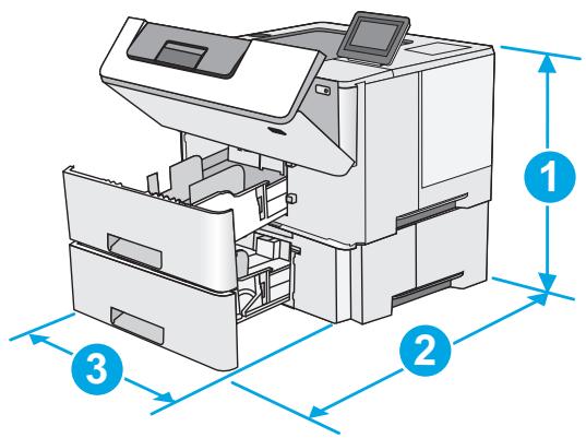 HP COLOR LASERJET MANAGED FLOW MFP E67560Z - Dimensions de l'imprimante - 2