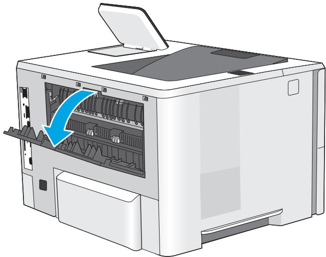 HP COLOR LASERJET MANAGED FLOW MFP E67560Z - Élimination des bourrages papier au niveau de la porte arrêté et de l'unité de fusion - 1