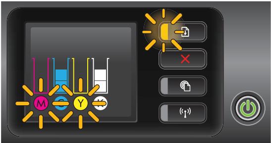 HP OFFICEJET 9012 - Signification des voyants du panneau de commande - 14
