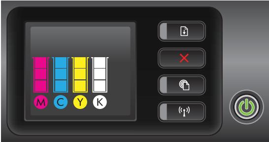 HP OFFICEJET 9012 - Signification des voyants du panneau de commande - 3