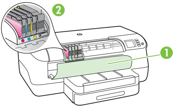 HP OFFICEJET 8730 - Zone d'approvisionnement pour l'impression - 1