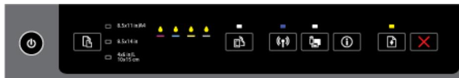 HP OFFICEJET 6820 - Overview of buttons and lights - 1