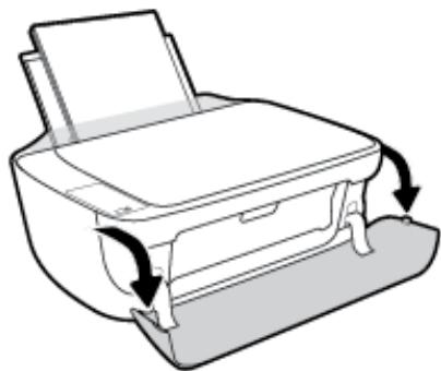 HP DESIGN Z5600 - Élimination d'un bourrage papier à partir de la porte d'accès des cartouches - 2