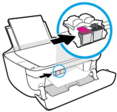 HP DESIGN Z5600 - Élimination d'un bourrage papier à partir de la porte d'accès des cartouches - 3