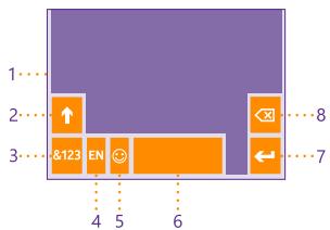 MICROSOFT LUMIA 640 XL - Appuyez sur une zone de texte. - 1