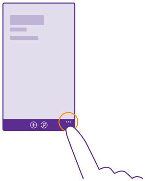 MICROSOFT LUMIA 540 - Trouver d'autres options dans une application - 1