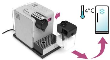 DELONGHI DINAMICA ECAM353.75B - PREPARATION DU CAPPUCCINO-LATTE MACCHIATO-MOUSSE DE LAIT CHAUBE - 4