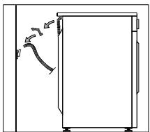 GORENJE GD5011 - Positionnement du tuyau d'eau condensée dans l'orifice d'écoulement - 1