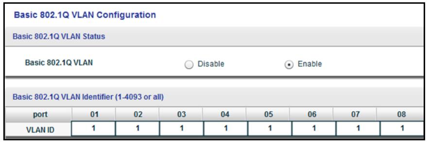 NETGEAR GS324 - To create 802.1Q-based VLANs in a basic configuration: - 1