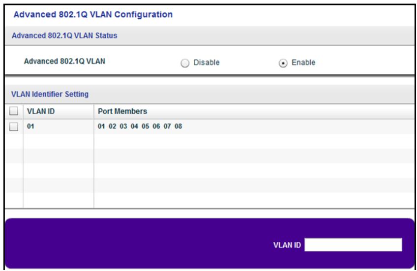 NETGEAR GS324 - To create 802.1Q-based VLANs in an advanced configuration: - 1