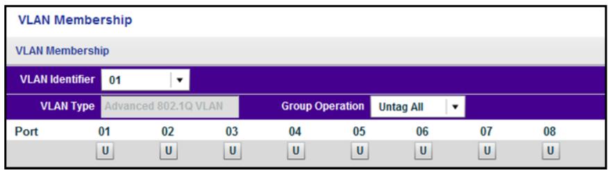 NETGEAR XS728T - To add tagged or untagged ports to an 802.1Q-based VLAN: - 1
