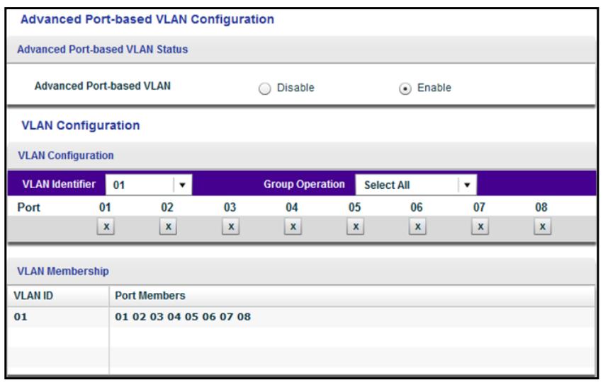 NETGEAR XS728T - To assign ports to multiple port-based VLANs: - 1