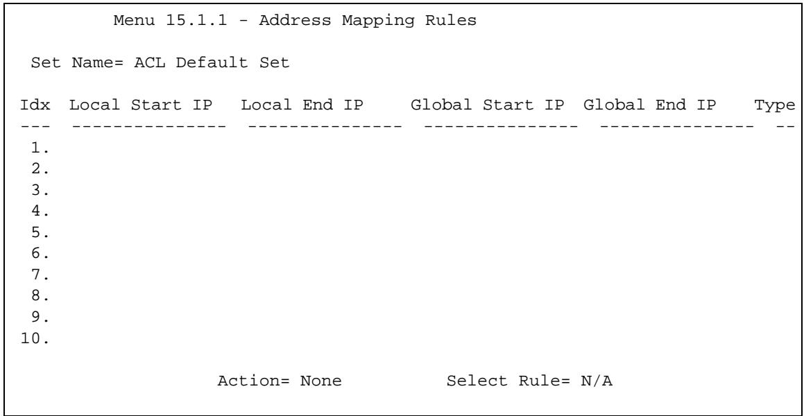 ZYXEL ARMOR Z1 NWD6605 - User-Defined Address Mapping Sets - 1