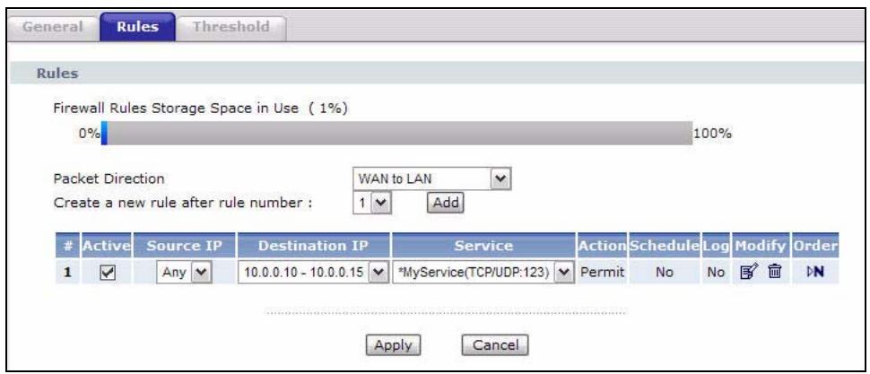 ZYXEL ARMOR Z1 NWD6605 - Firewall Rule Setup Example - 5