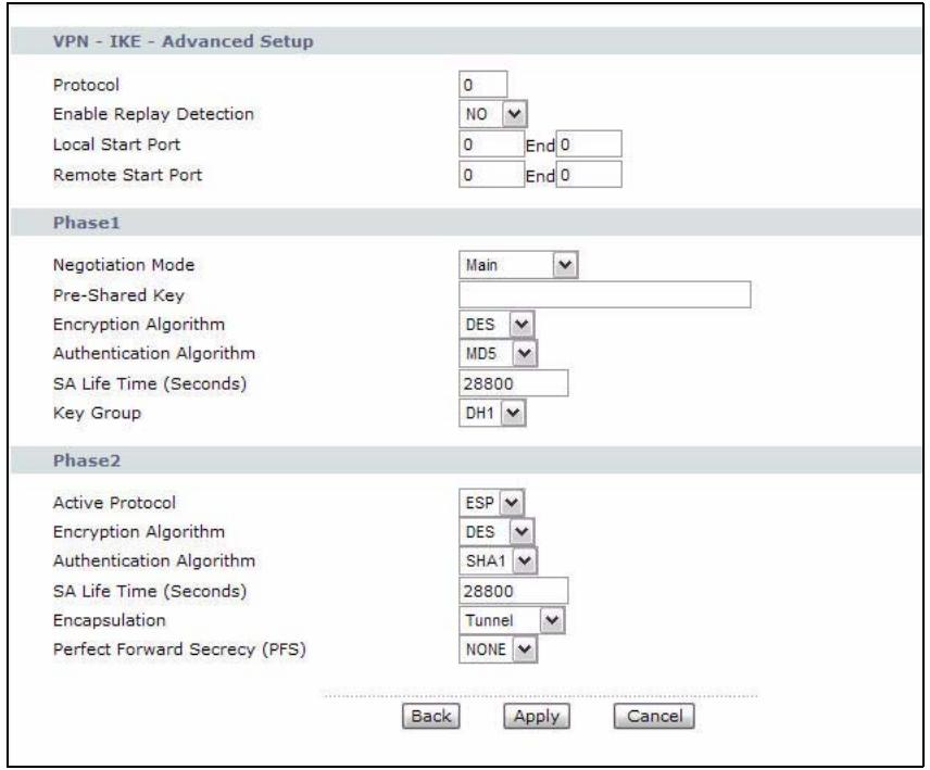 ZYXEL ARMOR Z1 NWD6605 - Configuring Advanced IKE Settings - 1