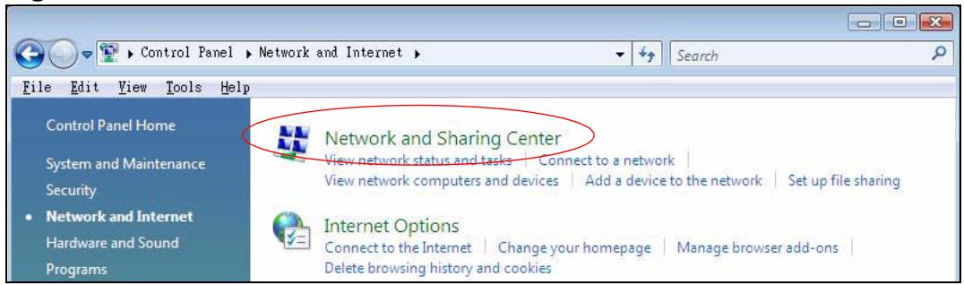 ZYXEL ARMOR Z1 NWD6605 - Click Network and Sharing Center. - 1