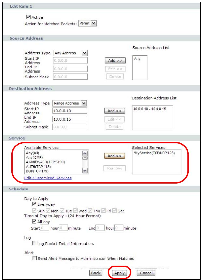 ZYXEL ARMOR Z1 NWD6605 - Firewall Rule Setup Example - 4