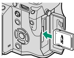 FUJIFILM X-T10 - Insert the memory card. - 2