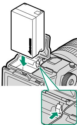 FUJIFILM X-T10 - Insert the battery. - 2