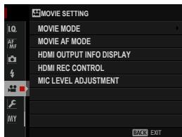 FUJIFILM X-T10 - MOVIE SETTING - 1