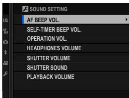 FUJIFILM X-T10 - SOUND SETTING - 1