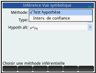 HP 11C - Sélection de la méthode inférantelle - 1