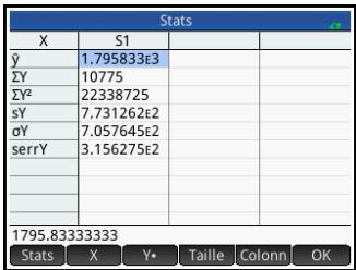 HP 11C - Exploration de statistiques - 2