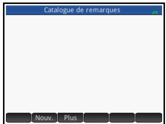 HP 11C - Pour creer une    remarque dans le    catalogue de    remarkques - 2