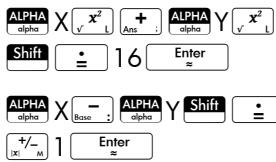 HP 11C - Définissez les équations. - 1