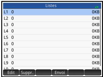 HP 11C - Creation d'une liste dans le catalogue de listes - 2