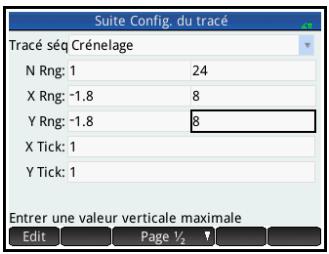 HP 11C - Configuration du tracé - 2