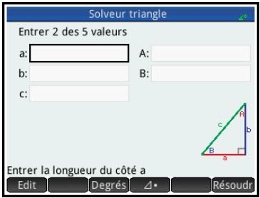 HP 11C - Choix du type de triangle - 1