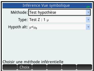 HP 11C - Ouverture de l'application Inférence - 1