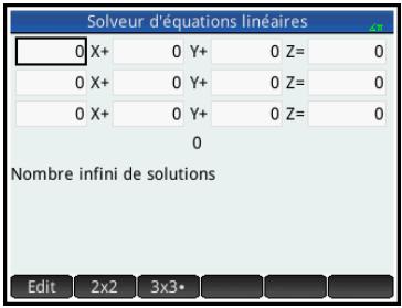 HP 11C - Ouverture de l'application Solveur d'équations linéaires - 2