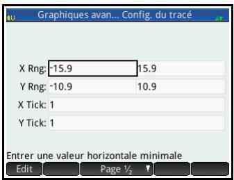 HP 11C - Configurati on du tracé - 1