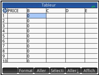 HP 11C - Présentation de l'application Tableur - 2