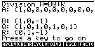HP 48G - Opérations étape par étape avec des polynômes et des fractions - 8