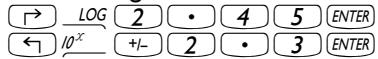 HP 48G - Examples de calculs avec des nombres réels - 17