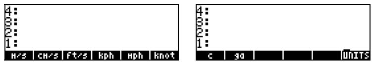 HP 48G - Le menu des unités (UNITS) - 8