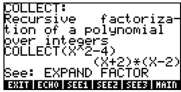 HP 48G - Fonctions du menu ALG - 3