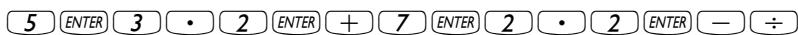 HP 48G - Examples de calculs avec des nombres réels - 4