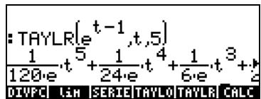 HP 48G - Fonctions TAYLR, TAYLRO et SERIES - 4