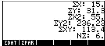 HP 48G - Obtenir des statistiques de résumé additionnelles - 2