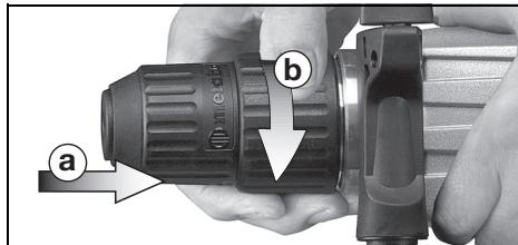 METABO SBE730 - Replacing the chuck: - 1