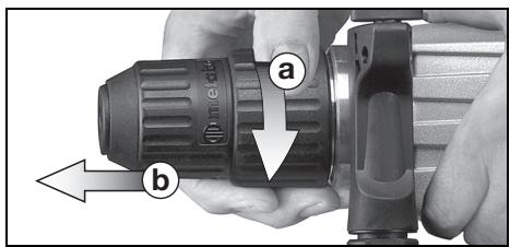 METABO SBE730 - Zdejmowanie uchwytu: - 1