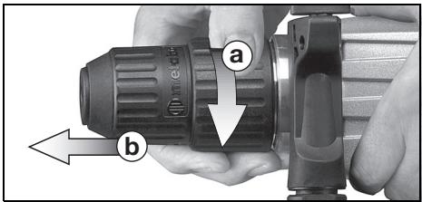 METABO SBE730 - Dépose du mandrin : - 1