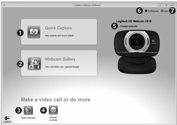 LOGITECH HD C270 - Lär dig mer om programmet Logitech Webcam - 1