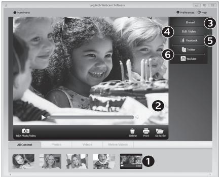 LOGITECH HD C270 - A galeria: visualizar e partilhar - 1