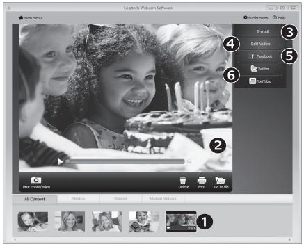 LOGITECH HD C270 - Galerie:visionnage et partage - 1